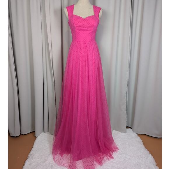 Faeriesty French Dot Formal Gown Pink Small - Picture 13 of 16